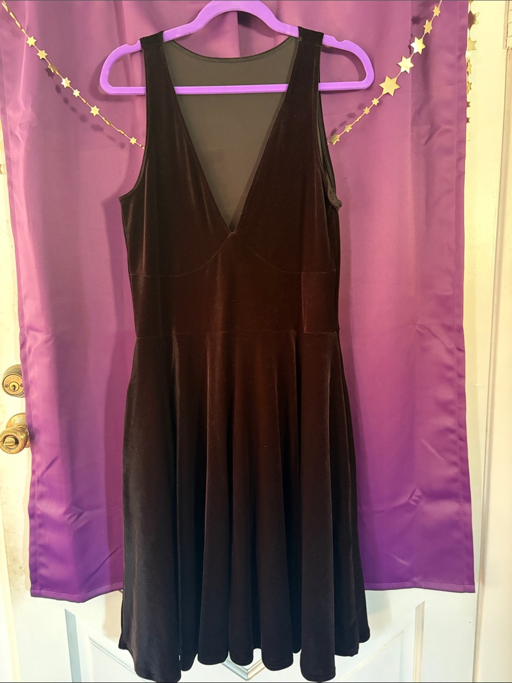 Blackmilk Black Velvet V-Neck Fit-and-Flare Dress!